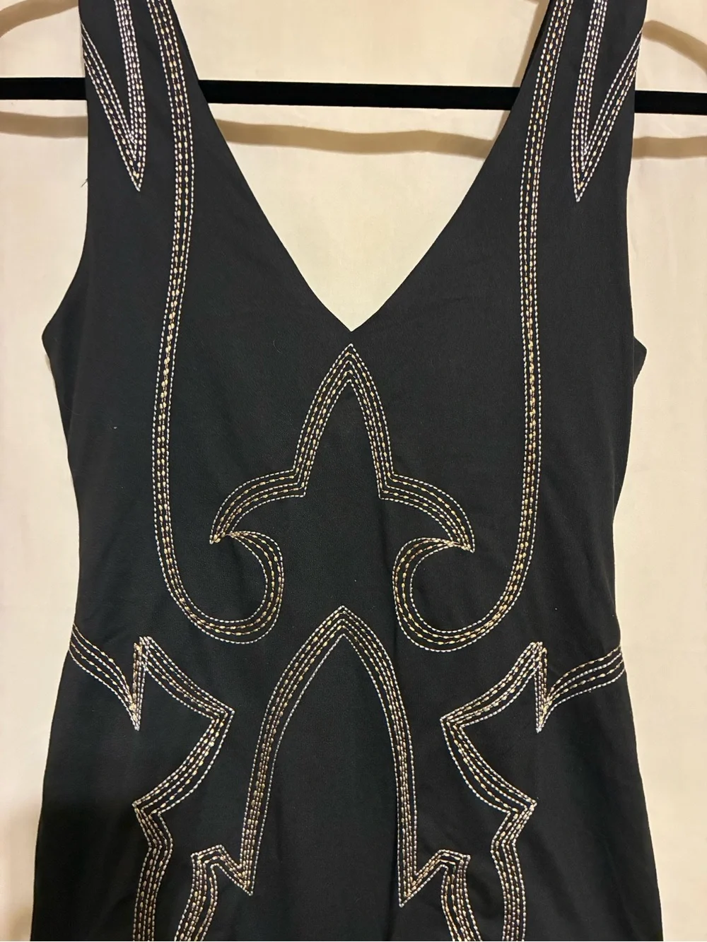 Blue B Western Embroidered Cowboy Stitch Bodysuit Romper